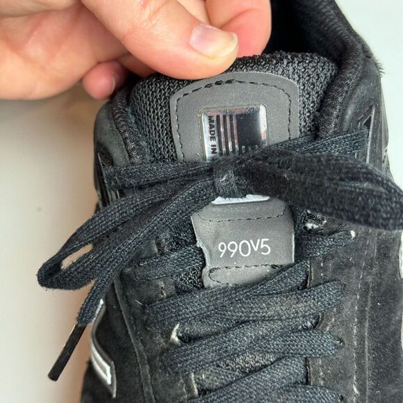 New Balance 990V5 Shoes Mens 9 Black USA Made Dad Casual Running Mowing Outdoors - Picture 7 of 11